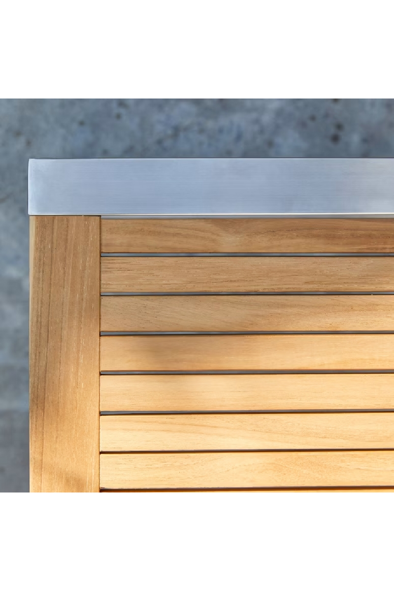 Slatted Teak Modern Outdoor Table | Tikamoon Arno | Oroatrade.com