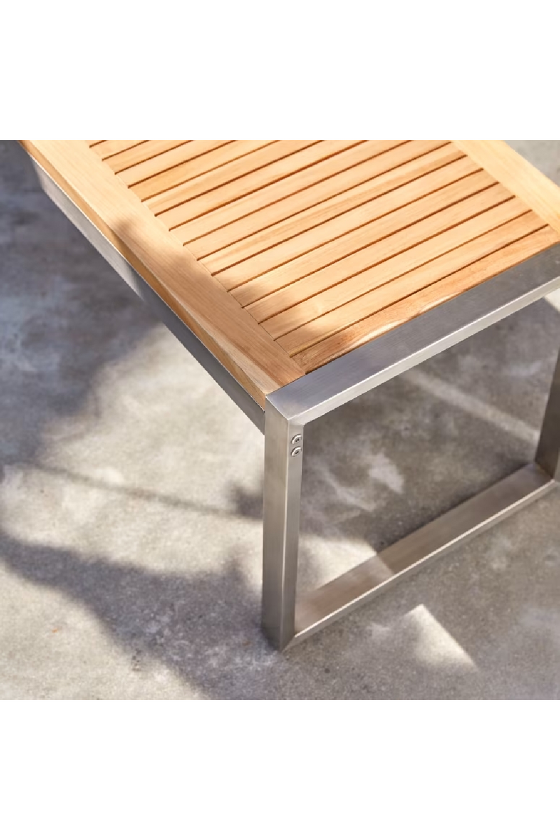 Slatted Teak Modern Outdoor Table | Tikamoon Arno | Oroatrade.com