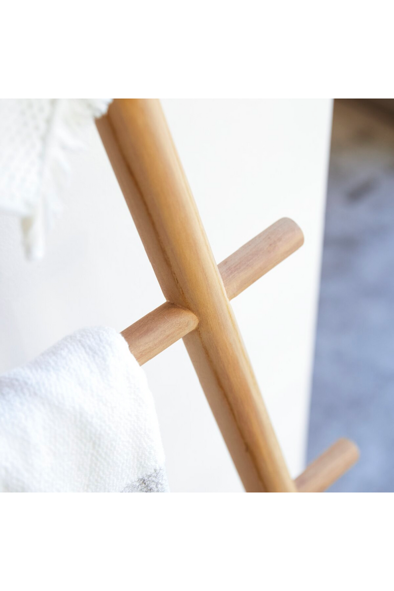 Asymmetrical Solid Teak Towel Rack | Tikamoon Carla | Oroatrade.com
