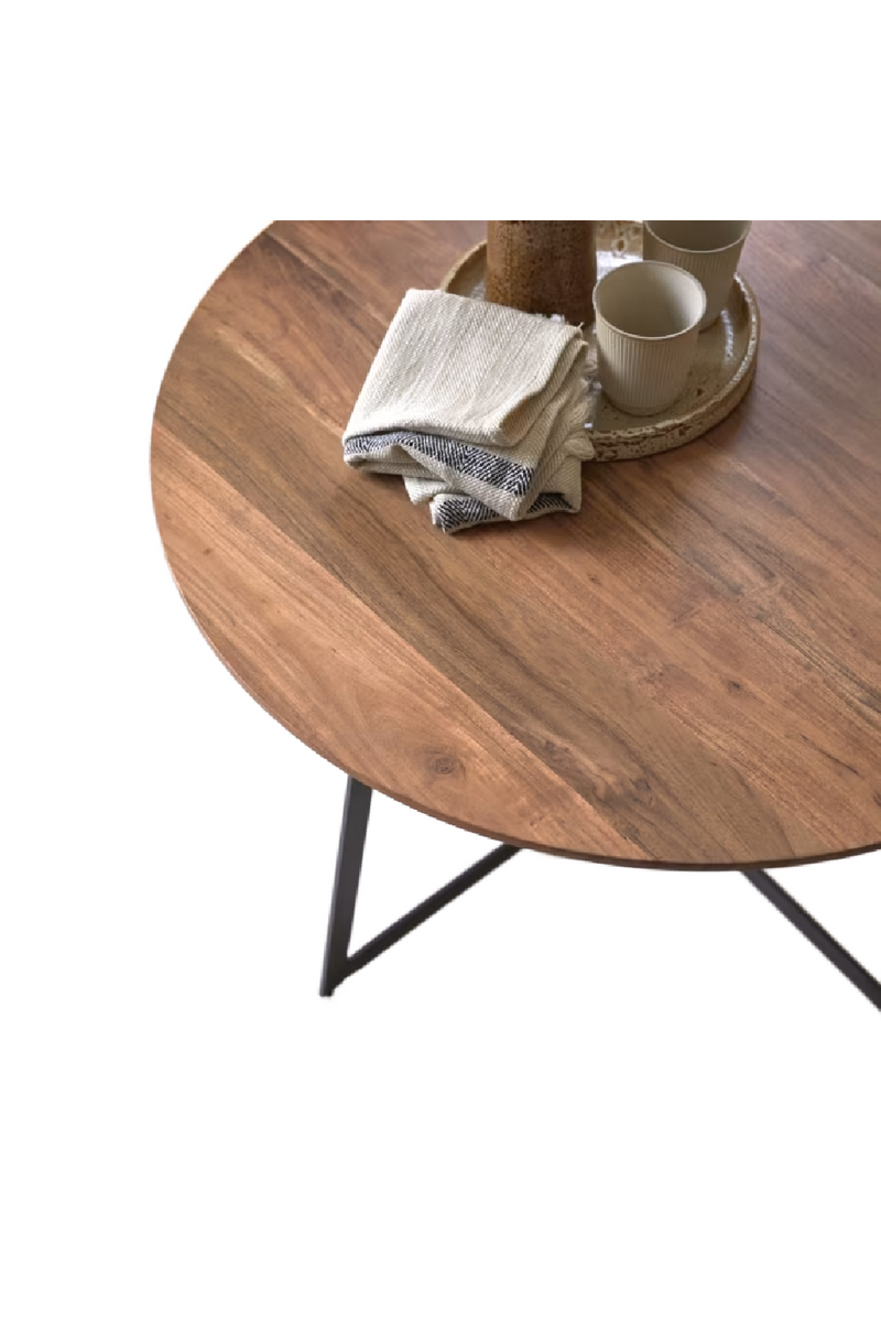 Round Acacia Coffee Table | Tikamoon Temis | Oroatrade.com