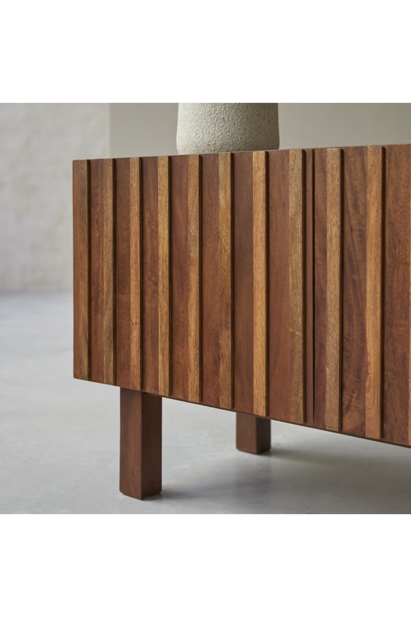 Slatted Mango Wood TV Unit | Tikamoon Milo | Oroatrade.com