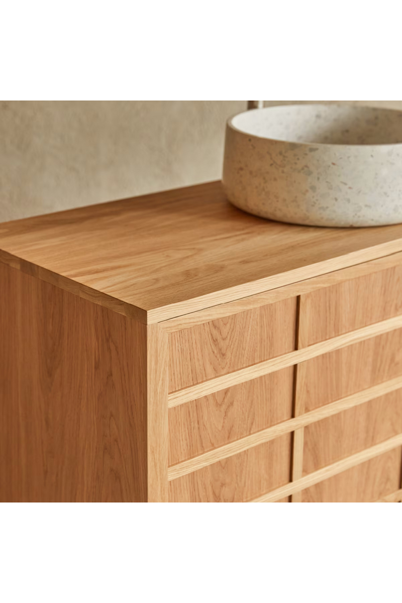 Solid Oak Japandi Bathroom Cabinet | Tikamoon Miu | Oroatrade.com