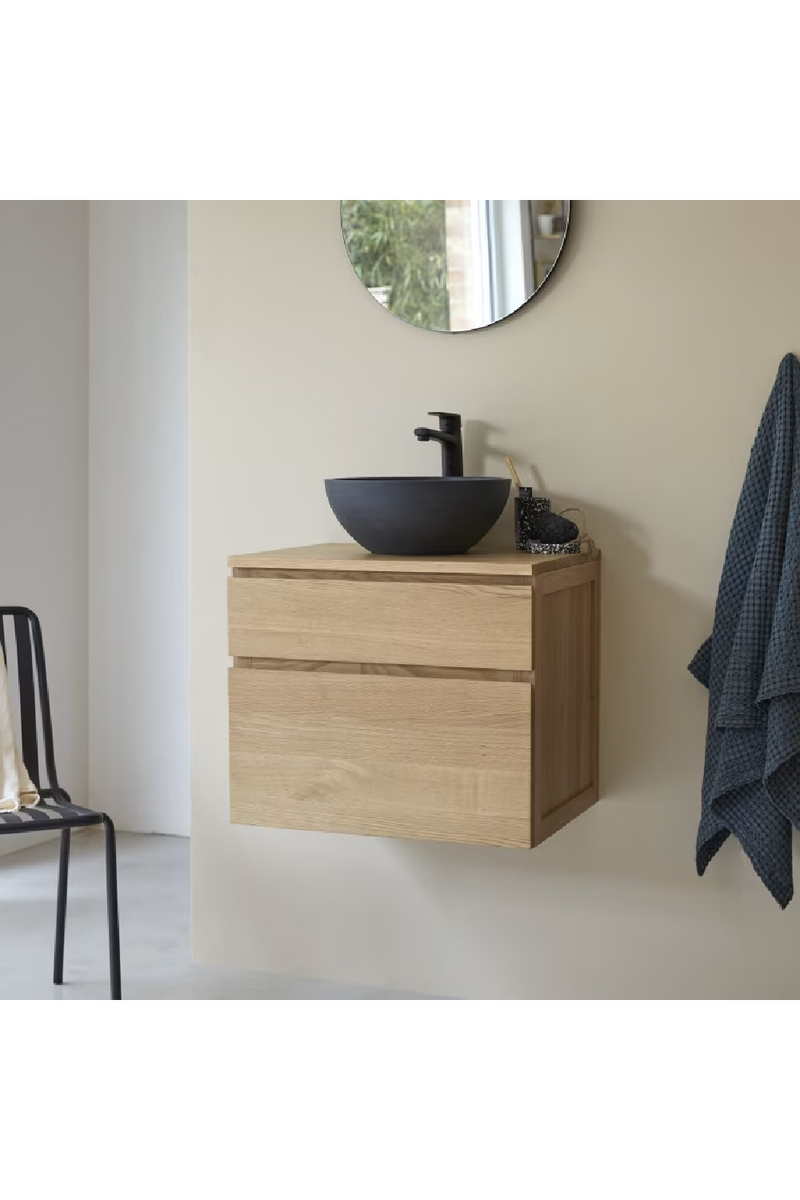 Oak Wall-Mounted Vanity Unit | Tikamoon Jacob | Oroatrade.com