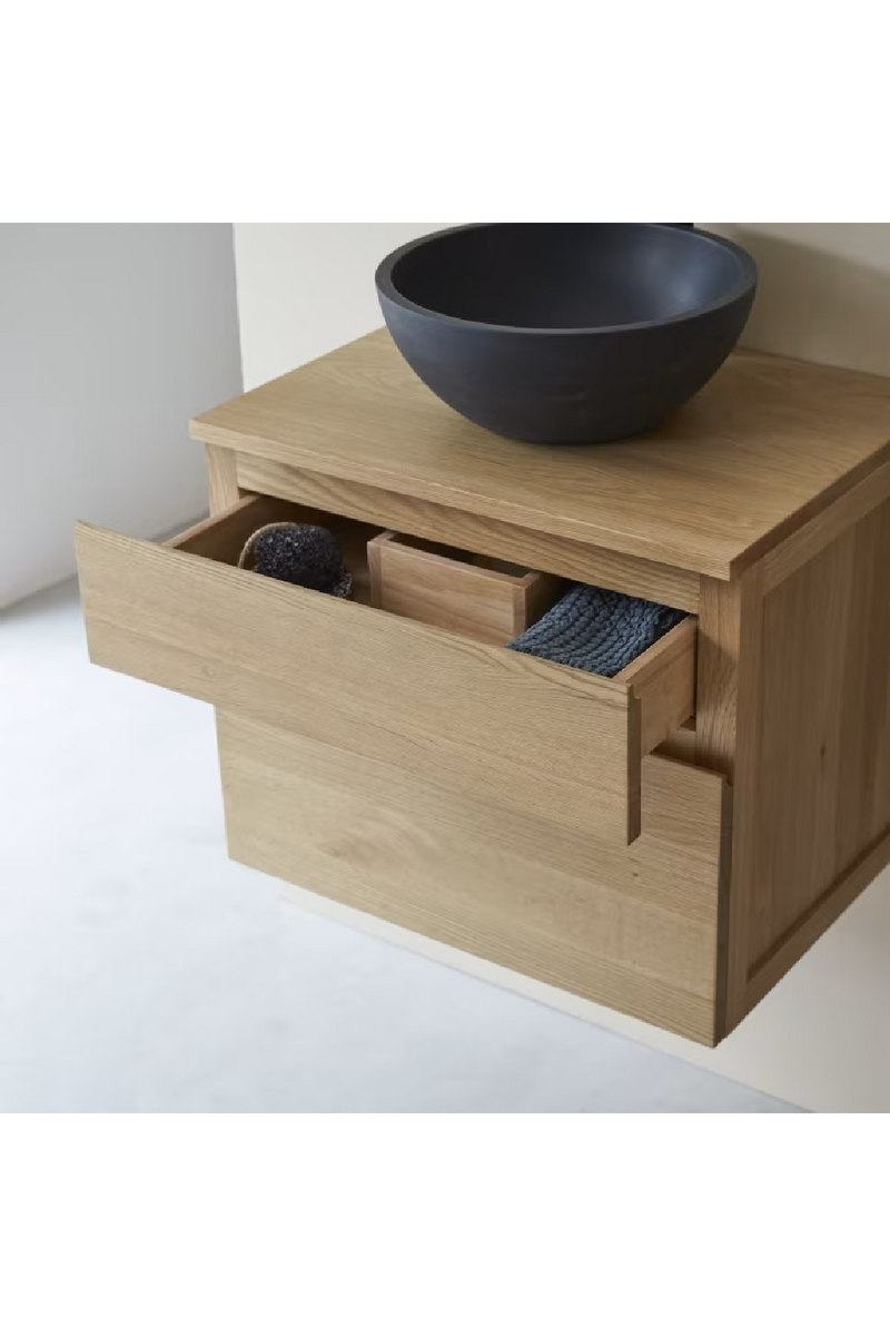 Oak Wall-Mounted Vanity Unit | Tikamoon Jacob | Oroatrade.com