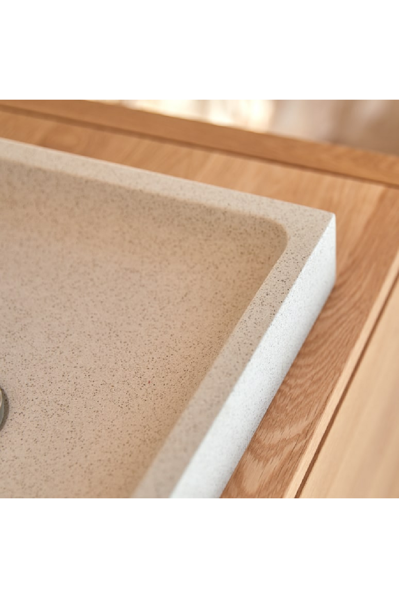 White Terrazzo Square Bathroom Sink | Tikamoon Timon | Oroatrade.com