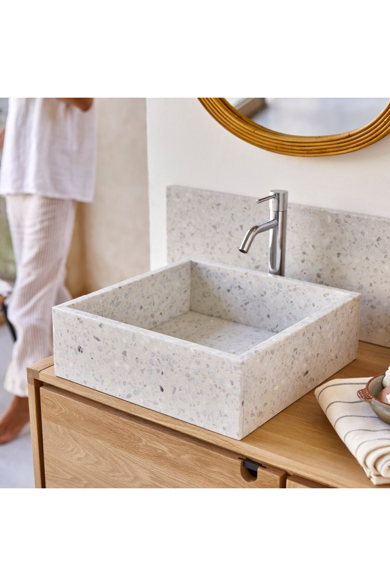 Square Premium Terrazzo Washbasin | Tikamoon Made | Oroatrade.com