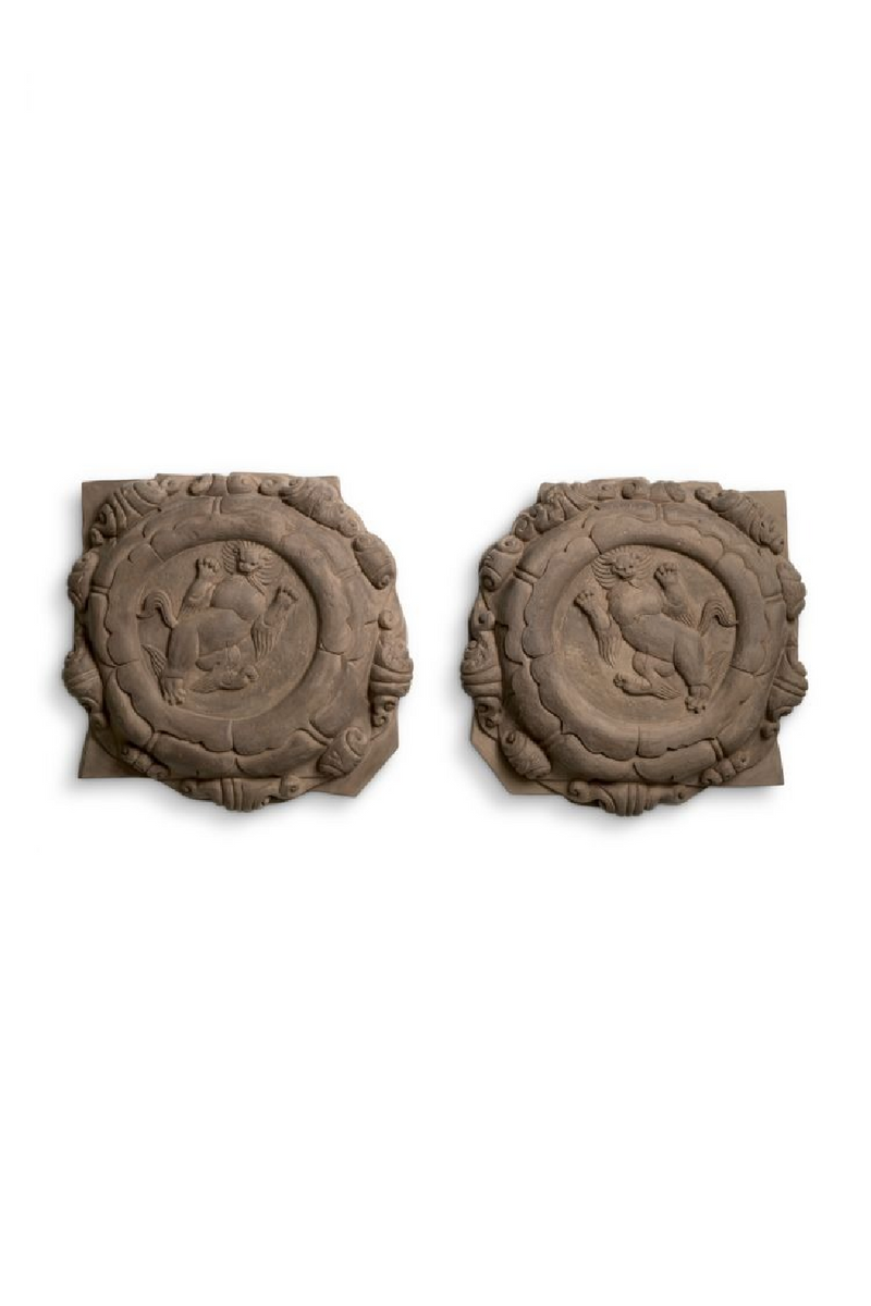 Sandstone Medallion Wall Object Set (2) | The Met x Eichholtz Liao | Oroatrade.com