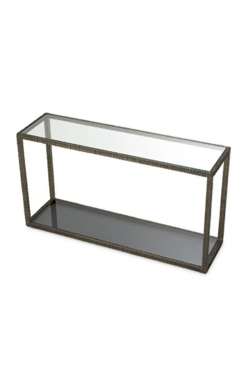Bronze Frame Glass Console Table | The Met x Eichholtz | Oroatrade.com