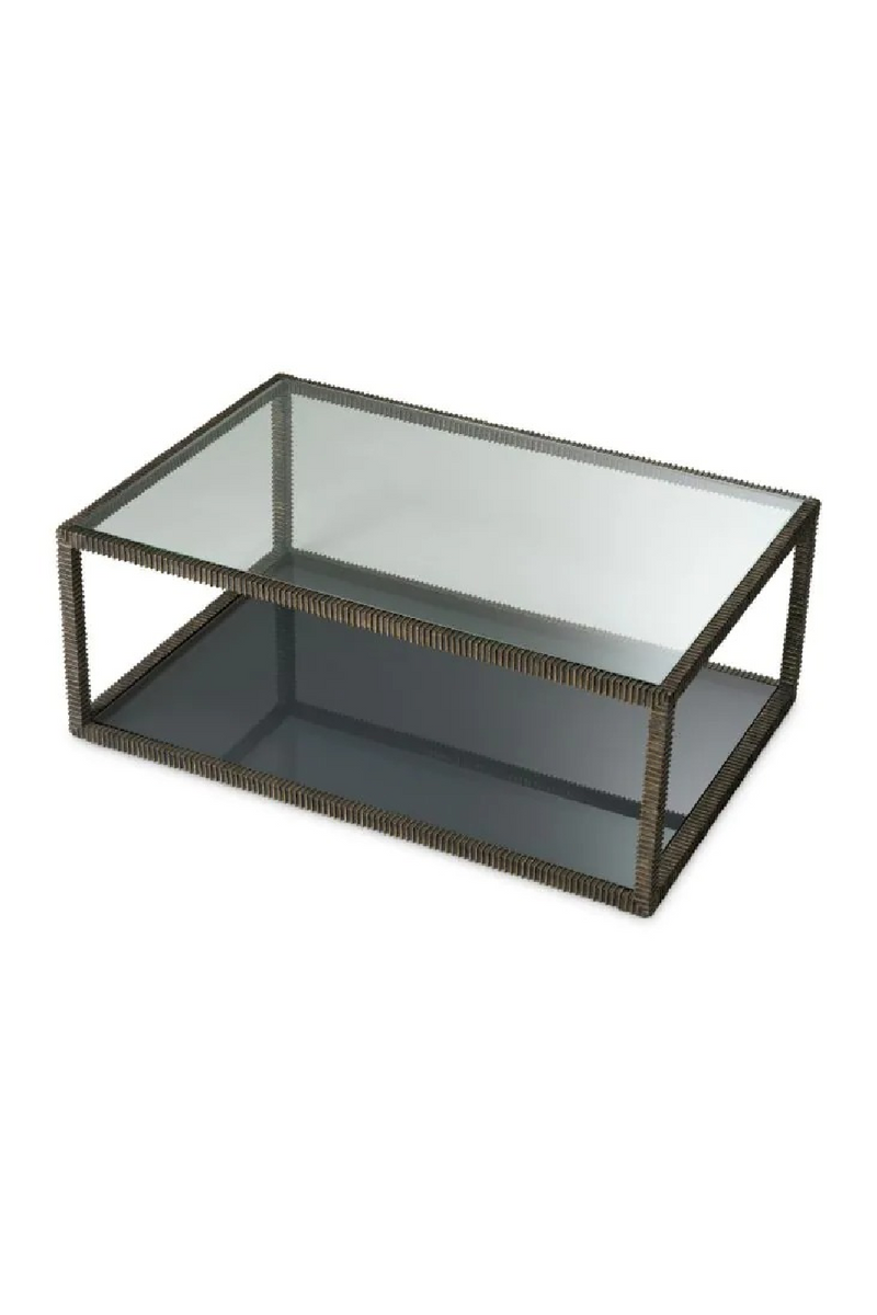 Bronze Framed Glass Coffee Table | Eichholtz Bethesda | Oroatrade.com