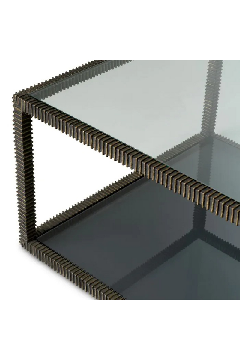 Bronze Framed Glass Coffee Table | Eichholtz Bethesda | Oroatrade.com
