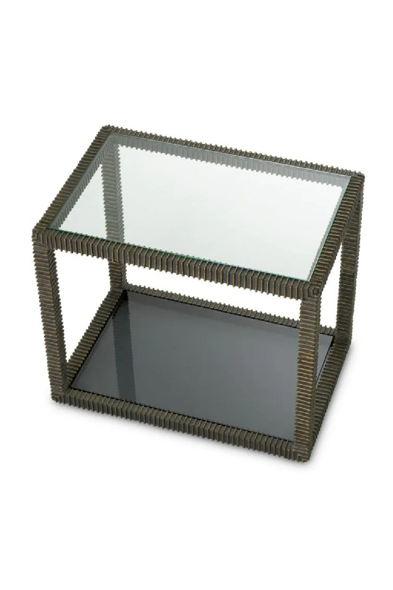 Bronze Framed Glass Side Table | Eichholtz Bethesda | Oroatrade.com