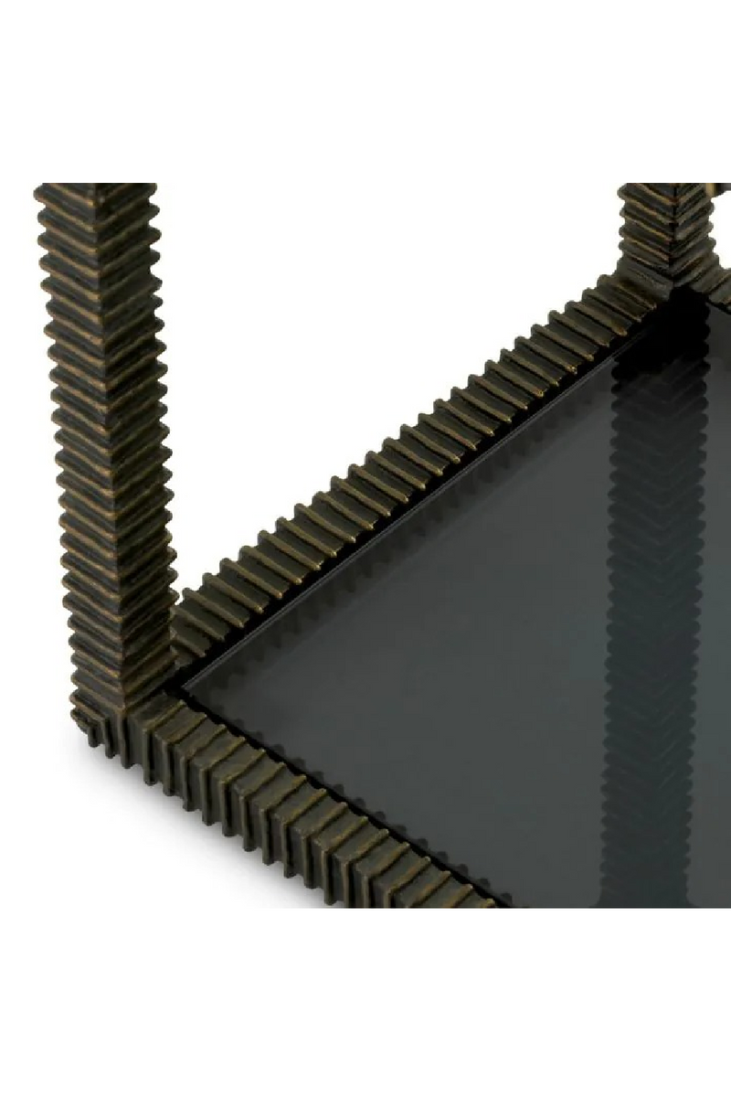 Bronze Framed Glass Side Table | Eichholtz Bethesda | Oroatrade.com