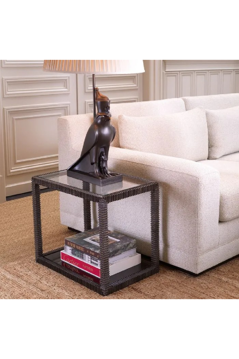 Bronze Framed Glass Side Table | Eichholtz Bethesda | Oroatrade.com
