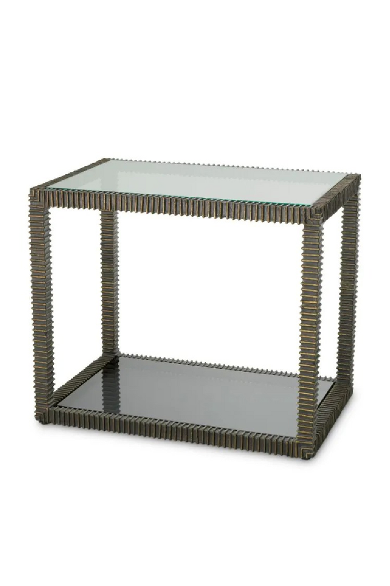 Bronze Framed Glass Side Table | Eichholtz Bethesda | Oroatrade.com