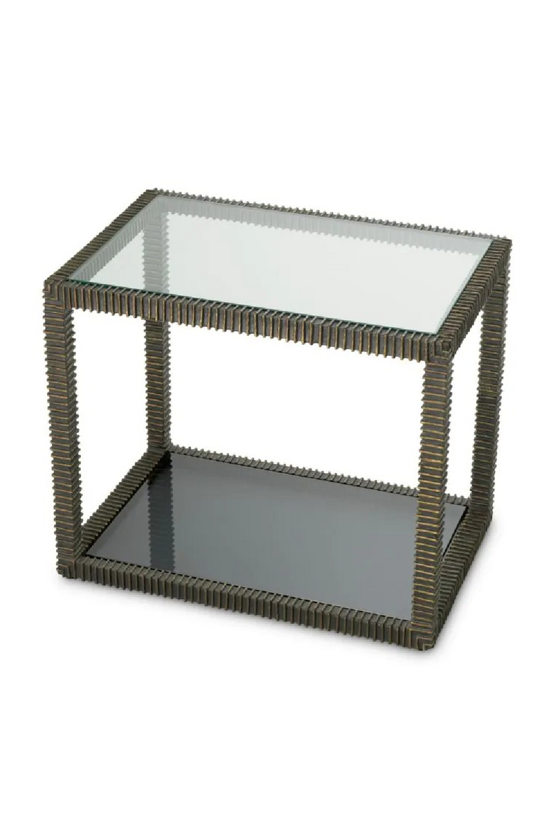 Bronze Framed Glass Side Table | Eichholtz Bethesda | Oroatrade.com