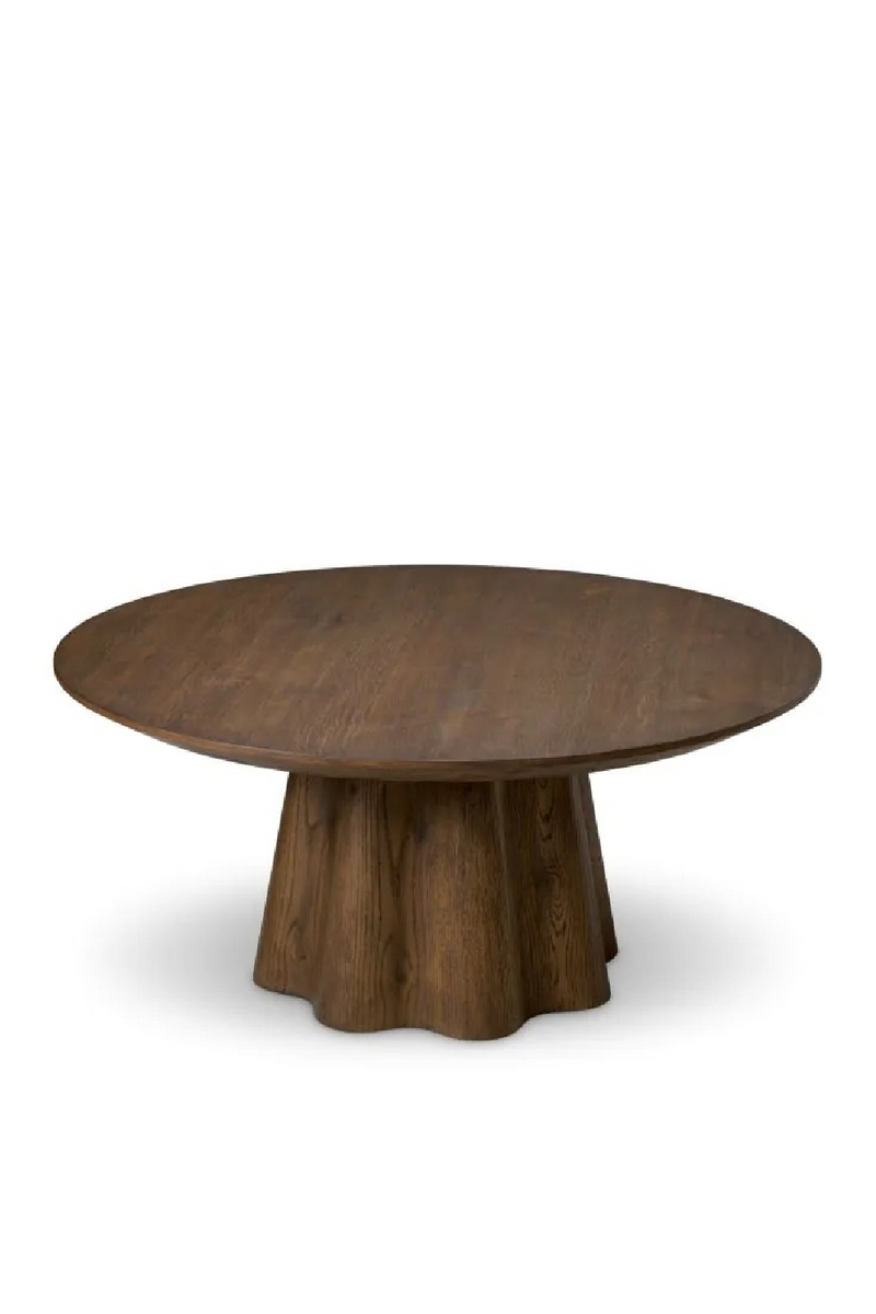 Oak Veneer Round Coffee Table | Eichholtz Papyrus | Oroatrade.com