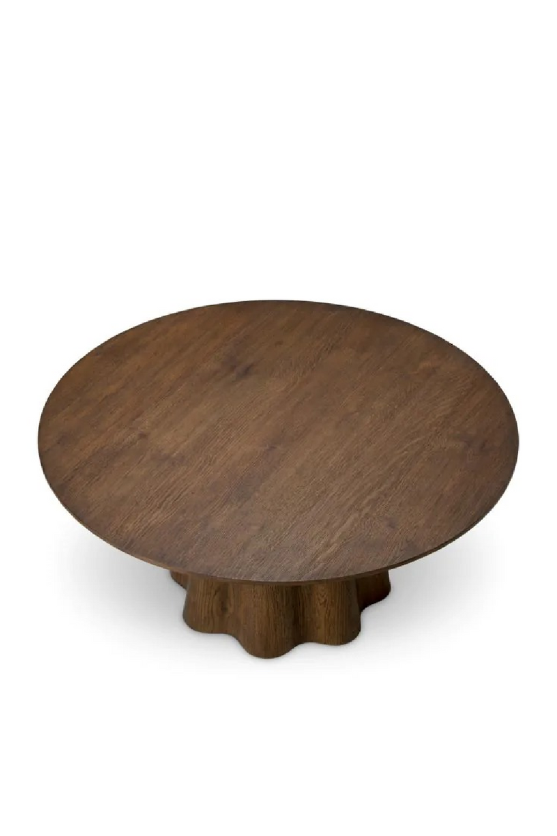 Oak Veneer Round Coffee Table | Eichholtz Papyrus | Oroatrade.com