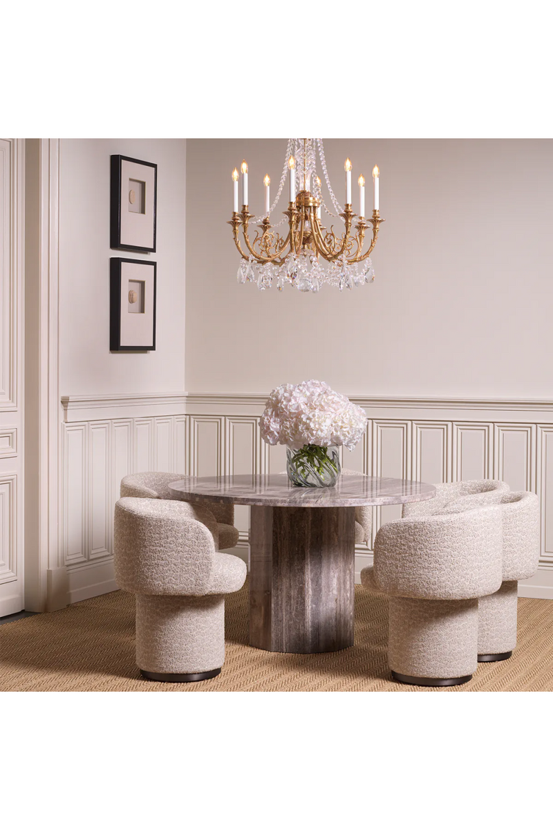 Round Travertine Dining Table | Met x Eichholtz Florence | Oroatrade.com