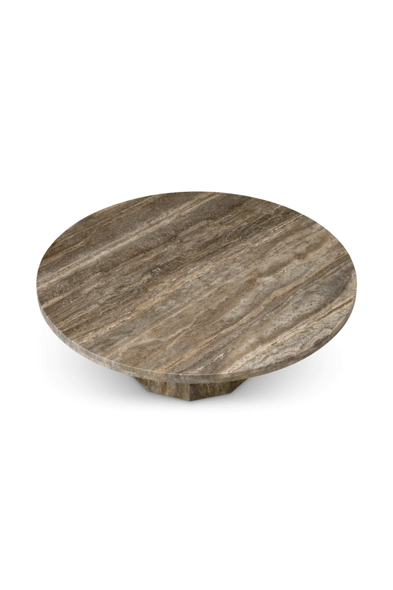 Round Travertine Coffee Table | Met x Eichholtz Florence | Oroatrade.com