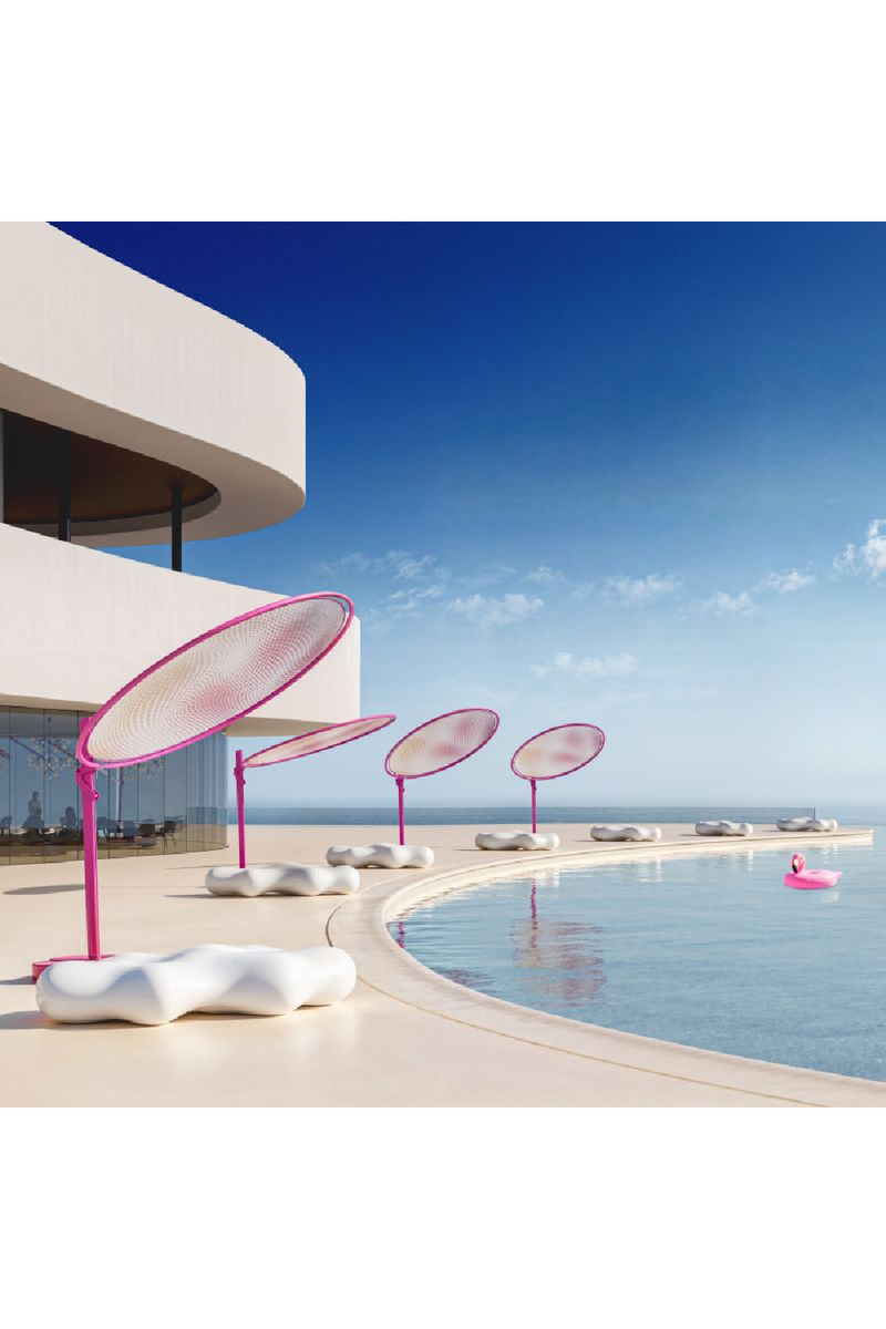 Sleek Round Pink Parasol (9'10") | Umbrosa Eclipsum UX by Karim Rashid | Oroatrade.com