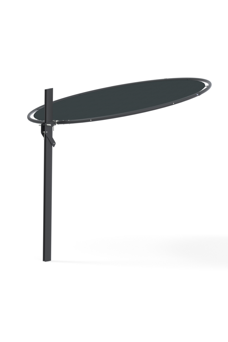 Sleek Round Black Parasol | Umbrosa Eclipsum UX | Oroatrade.com