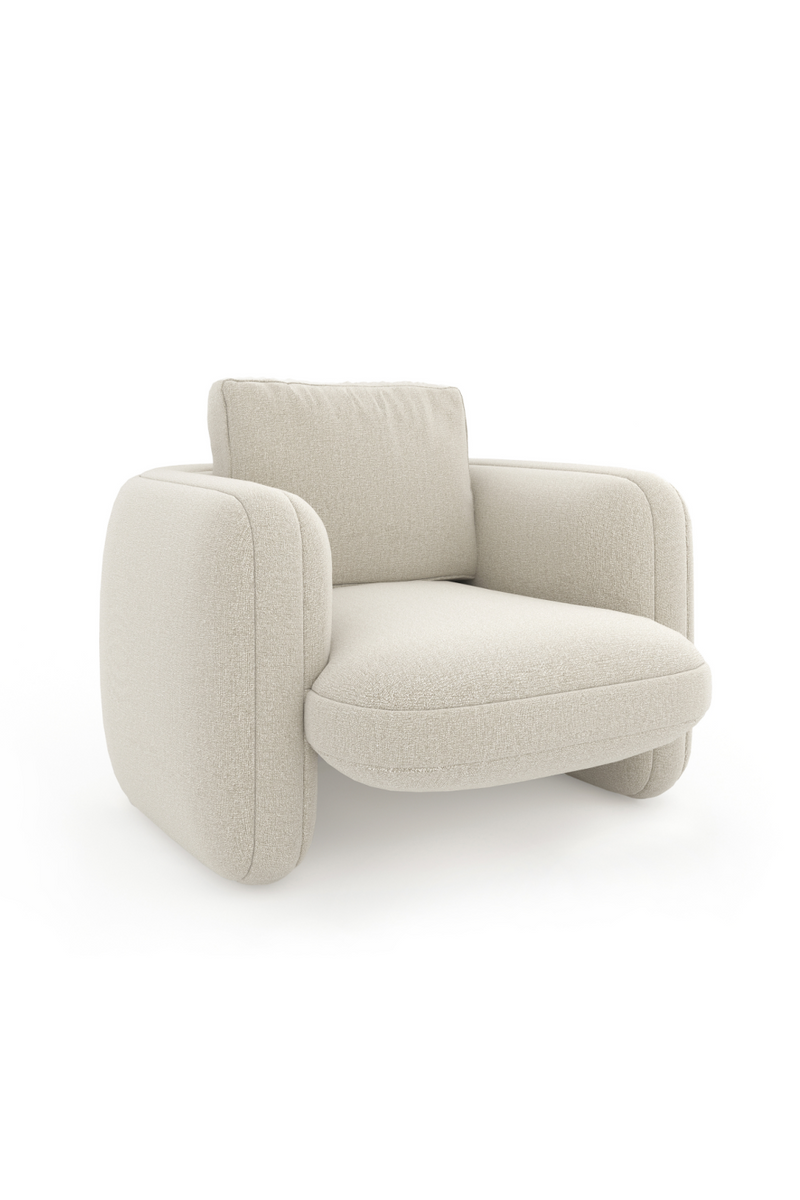 White Linen Accent Chair | Caracole Overlap | Oroatrade.com