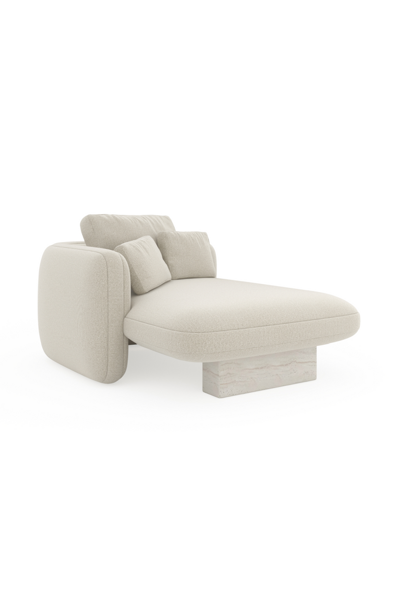 Ecru Linen Chaise Longue | Caracole Overlap | Oroatrade.com
