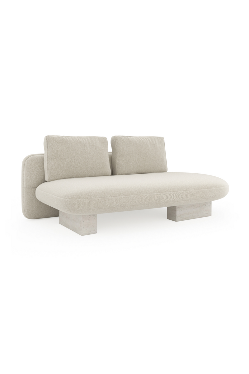 Ecru Linen Armless Bumper | Caracole Overlap | Oroatrade.com