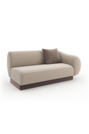 Beige Ribbed Linen Loveseat | Caracole Seta | Oroatrade.com