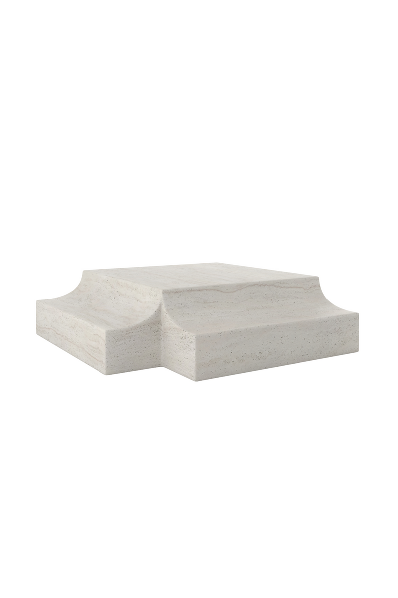 Travertine Corner Wedge Base | Caracole Overlap | Oroatrade.com