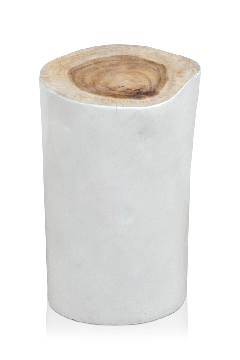 White Wood Stool / Table | Versmissen Tree | Oroatrade.com