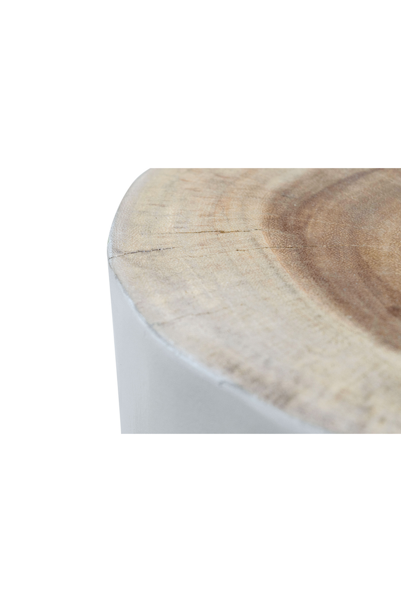 White Wood Stool / Table | Versmissen Tree | Oroatrade.com