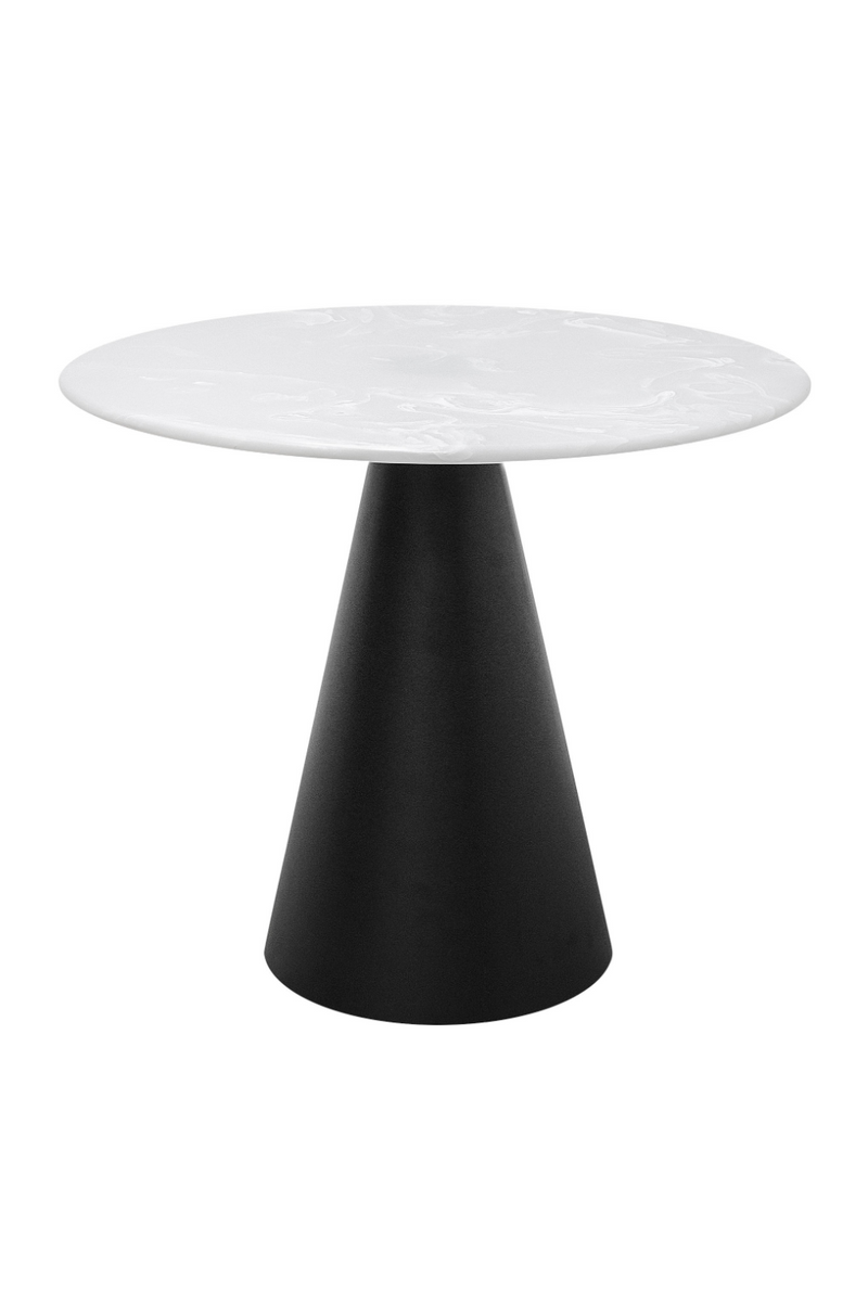 White Marble Pedestal Coffee Table | Versmissen Cone | Oroatrade.com