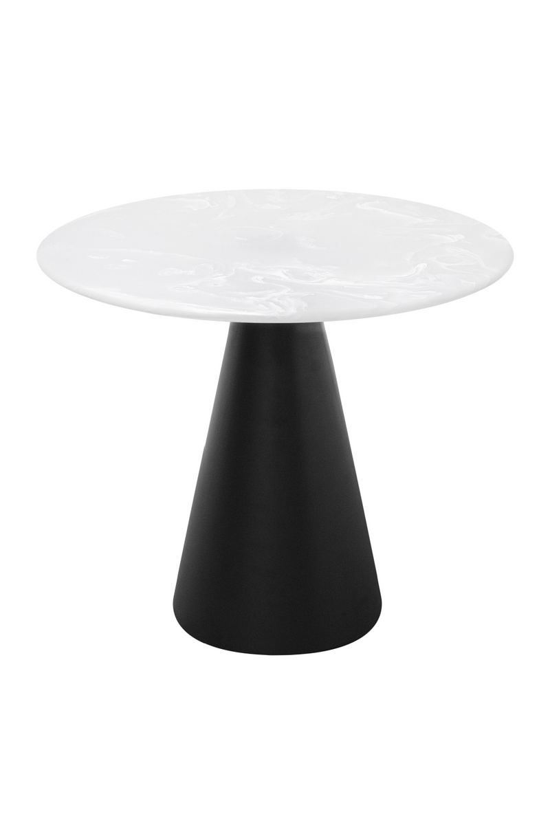 White Marble Pedestal Coffee Table | Versmissen Cone | Oroatrade.com