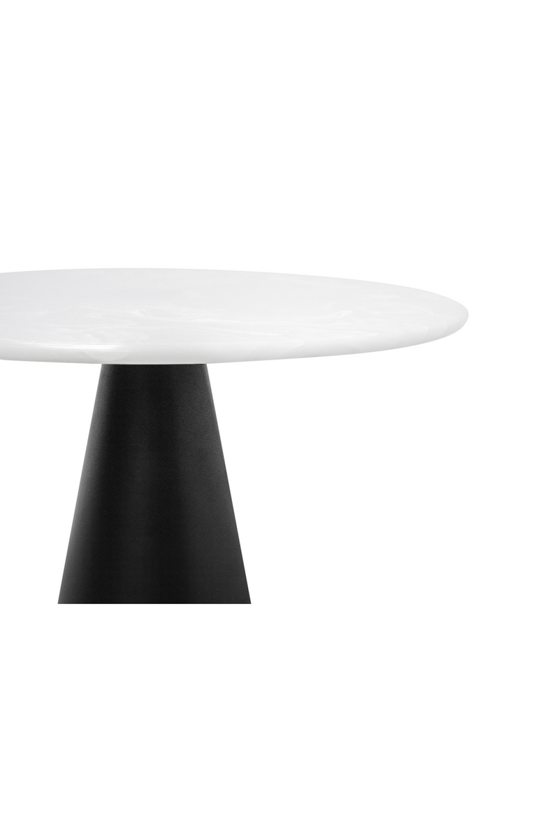 White Marble Pedestal Coffee Table | Versmissen Cone | Oroatrade.com