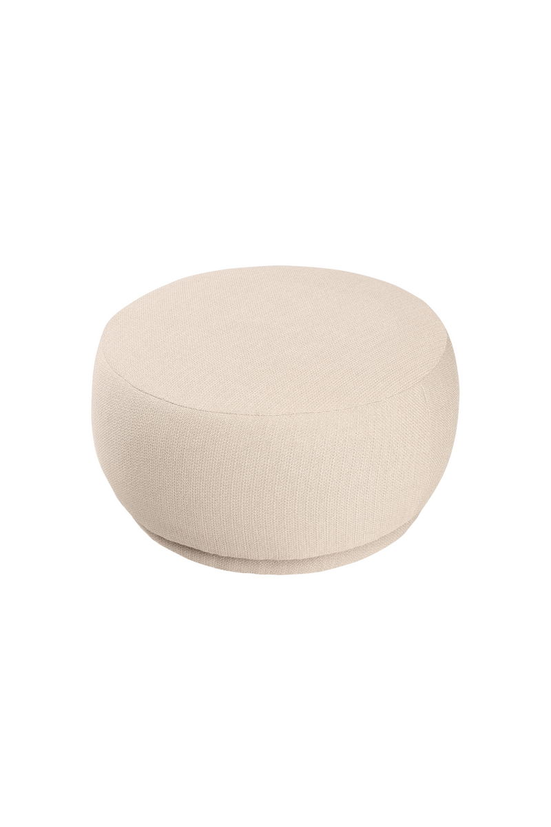 Cream Round Swivel Footstool L | Versmissen Conrad | Oroatrade.com