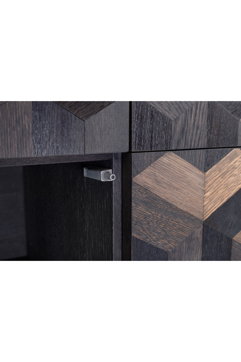 Oak Parquet 4-Door Cabinet | Versmissen Illusion | Oroatrade.com