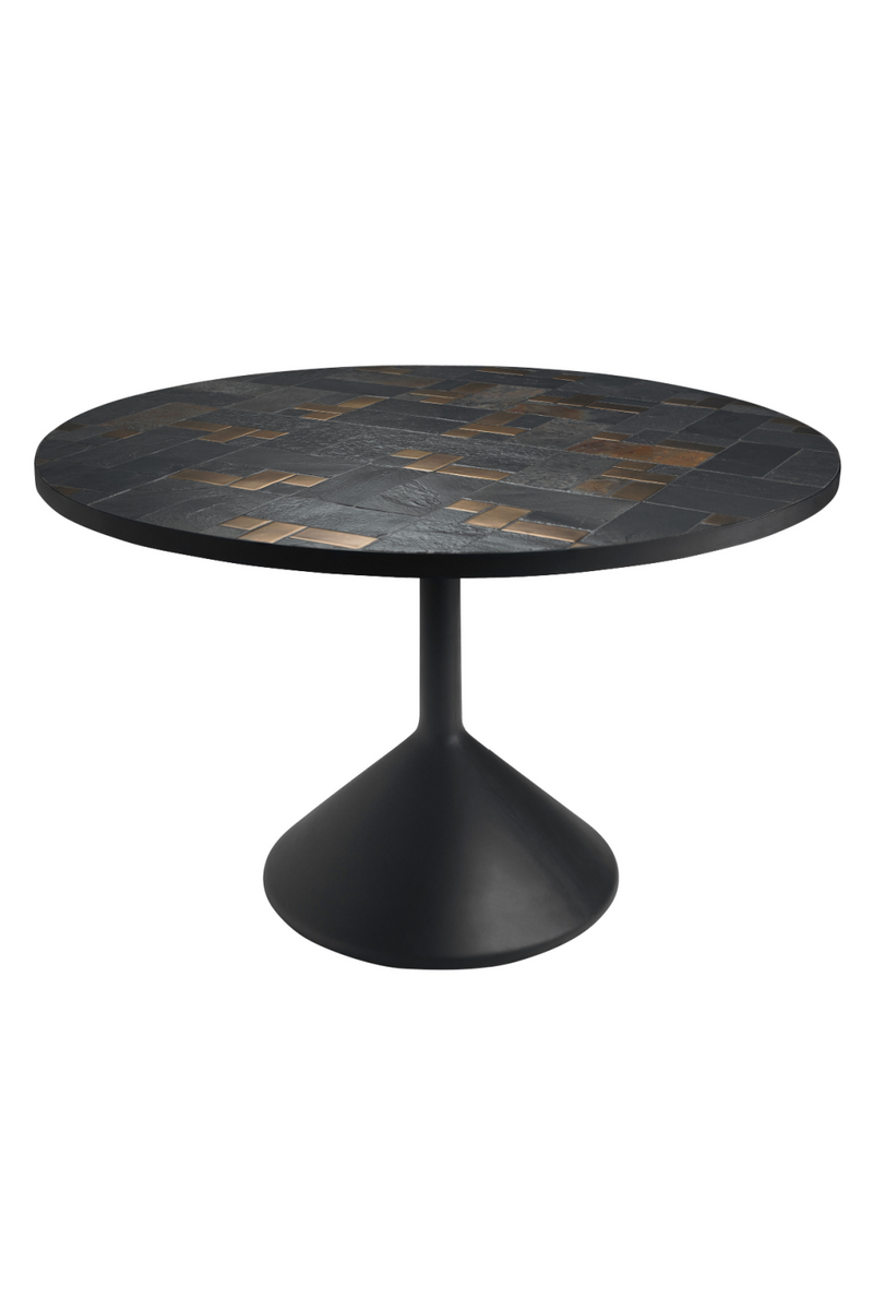 Black Ceramic Round Dining Table | Versmissen Labo Slate | Oroatrade.com