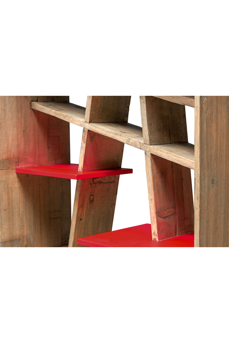 Red Accented Bureau Bookcase | Versmissen Exxes | Oroatrade.com