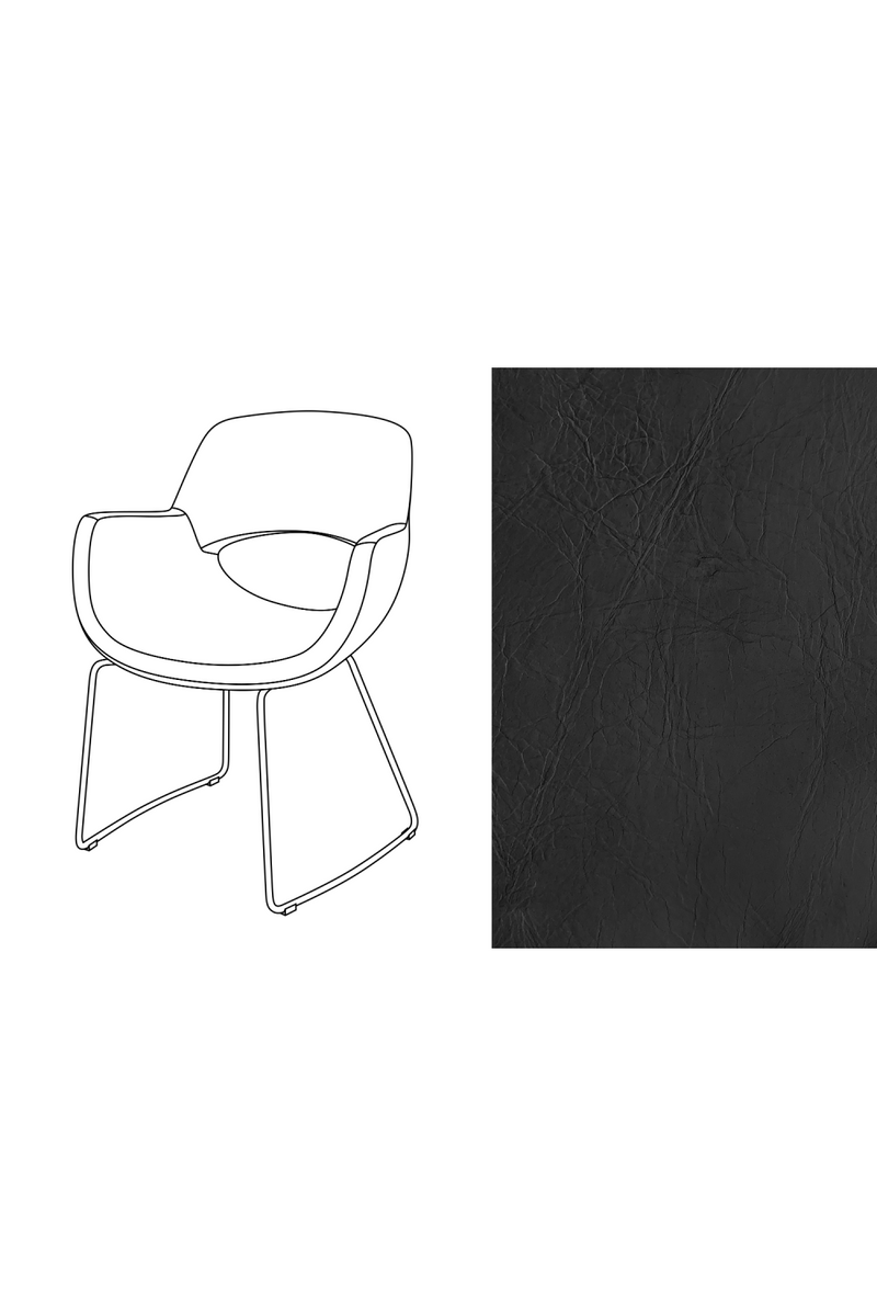 Black Leather Dining Chair | Versmissen Maddox | Oroatrade.com