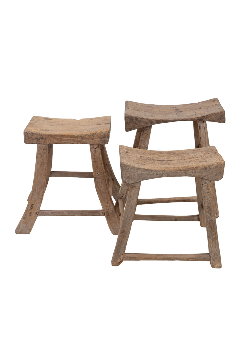 Rustic Elm Saddle Stool | Versmissen | Oroatrade.com