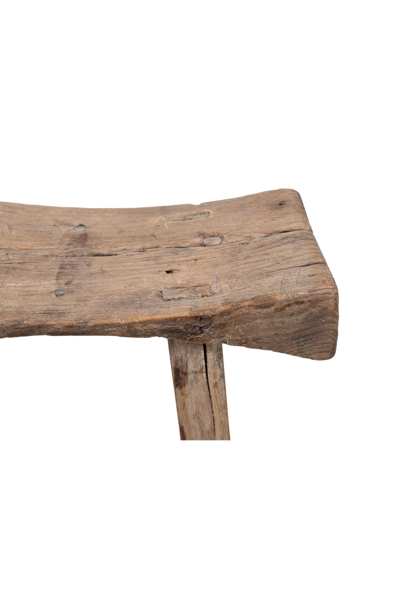 Rustic Elm Saddle Stool | Versmissen | Oroatrade.com