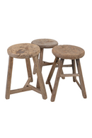 Round Wooden Rustic Stool | Versmissen | Oroatrade.com