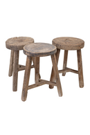Round Wooden Rustic Stool | Versmissen | Oroatrade.com