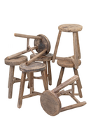 Round Wooden Rustic Stool | Versmissen | Oroatrade.com