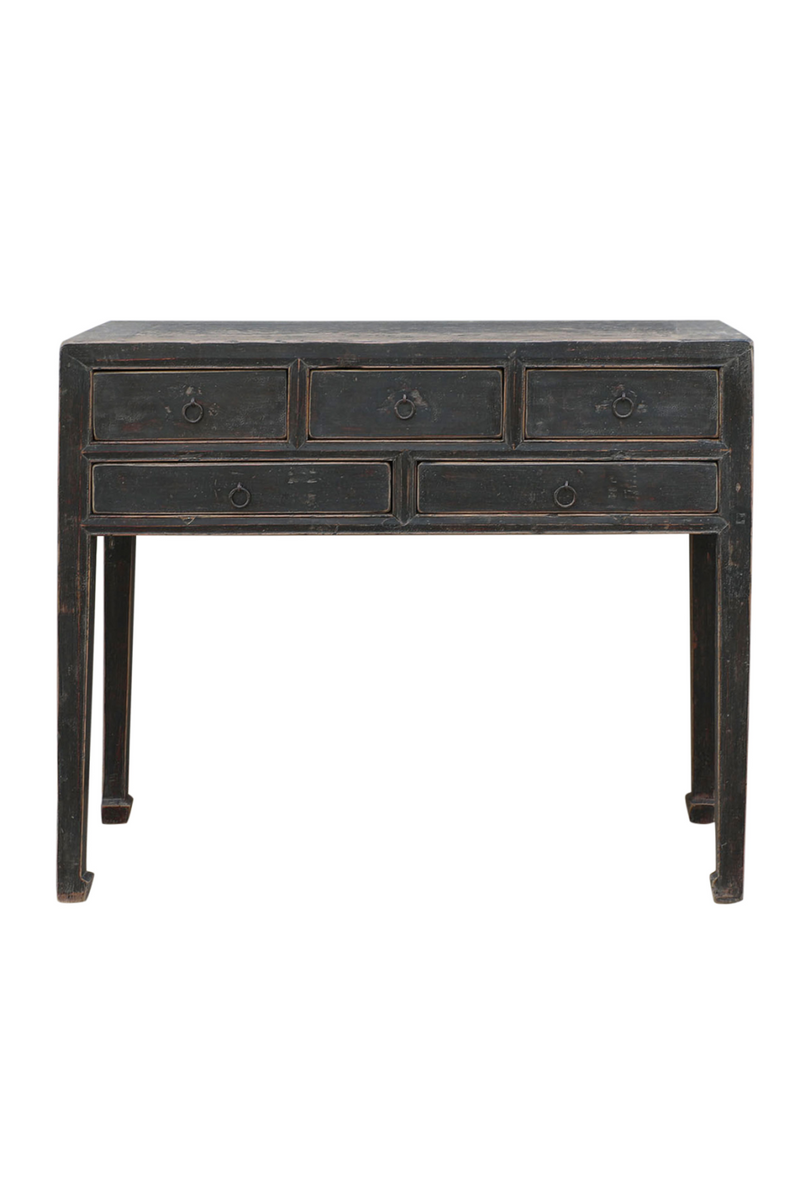 Rustic 5-Drawer Console Table | Versmissen | Oroatrade.com