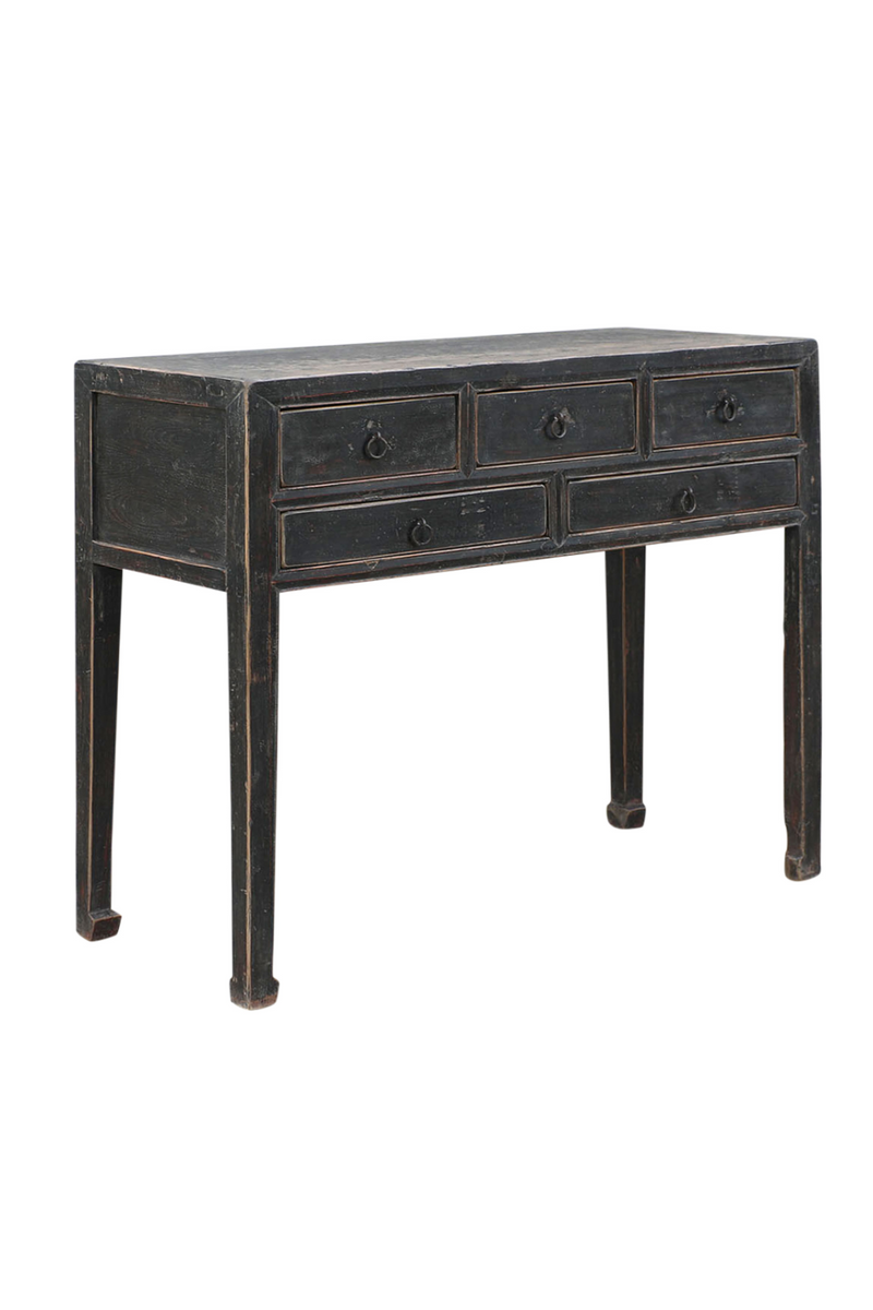 Rustic 5-Drawer Console Table | Versmissen | Oroatrade.com