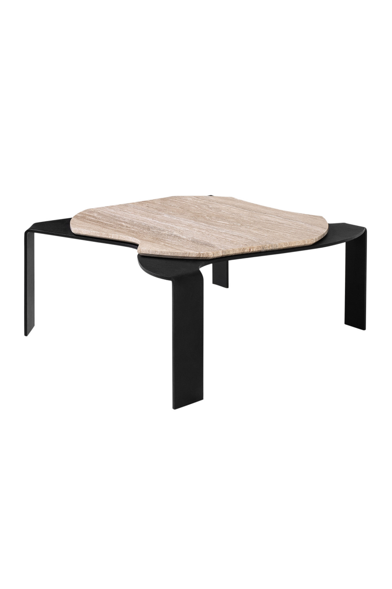 Beige Travertine Coffee Table | Versmissen Moon | Oroatrade.com