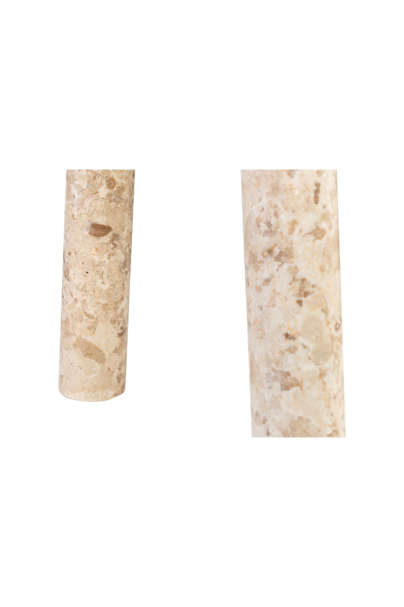 Cream Marble Tripod Occasional Table | Versmissen Tommy | Oroatrade.com