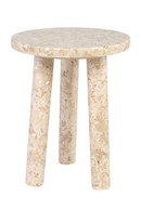 Cream Marble Tripod Occasional Table | Versmissen Tommy | Oroatrade.com